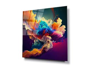 COLOUR ABSRACT WALL ART CLOUDS SMOKE ABSTRACT ART PAINTING PICTURE WALL HANGING