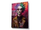 ZOMBIE WALL ART PUNK NEON 1stglass art glass wall art canvas painting large wall hanging poster GOTHIC ART