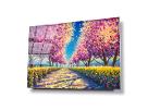 CHERRY BLOSSOM TREES AVENUE glass wall art by aquariums4life stunning prints on glass wall decor wall hanging poster large artwork canvas alternative