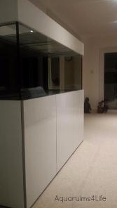 Aquariums4Life High Gloss White Designer aquarium 610mm high. perfectly straight doors adjustable hinges and feet to keep the aquaiurm level
