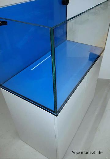 Aquariums4Life Braceless Aquarium Full Opti White Steel framed Cabinet