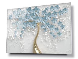 1STGLASSART ORNAMENTAL TREE 3D ILLUSION WALL ART HIGH GLOSS