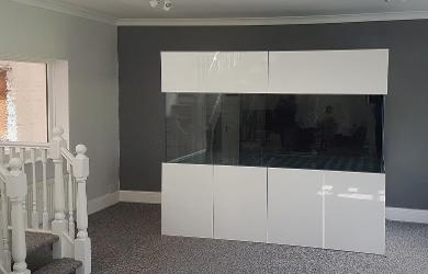 On site built aquarium 19mm thick glass 48
