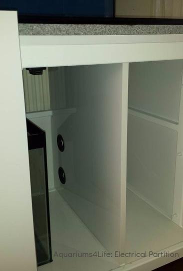 Steel framed gloss cabinet electrical panel manufactured by Aquariums4Life 