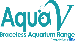 braceless rilmless aquariums logo AquaV like EA but with Steel Framed Cabinet built inthe UK