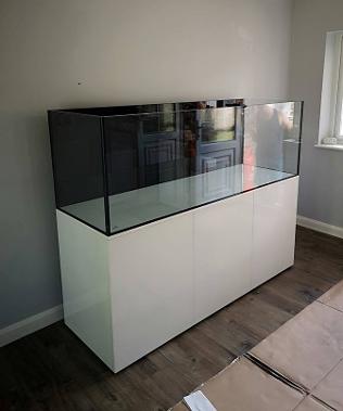 Braceless Aquarium Rimless Marine Tank 1800mm x 600mm x 600mm AquaV design with Steel Framed Cabinet stronger than any EA or Red Sea build