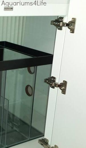 Aquariums4Life Aquarium cabinet manufacturers steel frame gloss marine sump soft close adjustable hinges.